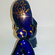 Poodle cobalt in gold. Figurines. Moscow Kerry (porcelaindogs). Online shopping on My Livemaster.  Фото №2