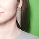 Long cascading Comet earrings, silver beaded earrings. Stud earrings. Zveva. Online shopping on My Livemaster.  Фото №2