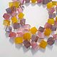 Бусы "Pink and yellow" (кошачий глаз). Бусы. Авторские украшения (Жанна). Ярмарка Мастеров.  Фото №5
