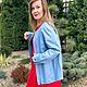 Женская куртка из натуральной кожи голубого цвета, Куртки, Краснодар,  Фото №1