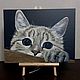 Картина: Любопытный кот. Картины. Soulful-paintings. Ярмарка Мастеров.  Фото №8