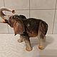 Ceramics Cluy Napoca Clausenburg Elephant Figurine-, Vintage interior, Leipzig,  Фото №1