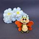 Denis Moth. Butterfly. Felted toy, Miniature figurines, Barnaul,  Фото №1