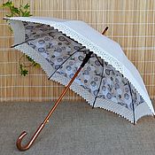 Зонты: Зонт от солнца "Розы- бабочки- сердечки"