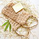 Bast of hemp for the body, massage, natural, knitted, Washcloths, Nizhny Novgorod,  Фото №1