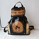 Women's leather backpacks with custom engraving for Elena, Backpacks, Noginsk,  Фото №1