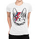 T-shirt cotton 'Cat Bowie'. T-shirts and undershirts for men. Dreamshirts. Online shopping on My Livemaster.  Фото №2
