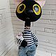 Символ нового года 2023 чёрный кот новогодняя игрушка кукла сувенир, Новогодние сувениры, Елец,  Фото №1