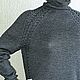 Свитер "Мокрый асфальт" 100% меринос. Свитеры. Вера / Kirshvery_knit (kirshvery) (kirshvery). Ярмарка Мастеров.  Фото №5
