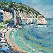 Картины и панно handmade. Livemaster - original item Oil painting Italy fr.Capri Sea painting on canvas as a gift. Handmade.