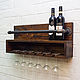 Order Winery made of solid pine ' WineSet'. uloft. Livemaster. . Stand for bottles and glasses Фото №3