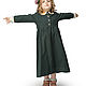Cotton dress for girls with floral collar. Childrens Dress. ivavavilonskaya. Online shopping on My Livemaster.  Фото №2