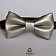 Tie Silver / leather bow tie silver, leatherette. Ties. Respect Accessories. Online shopping on My Livemaster.  Фото №2