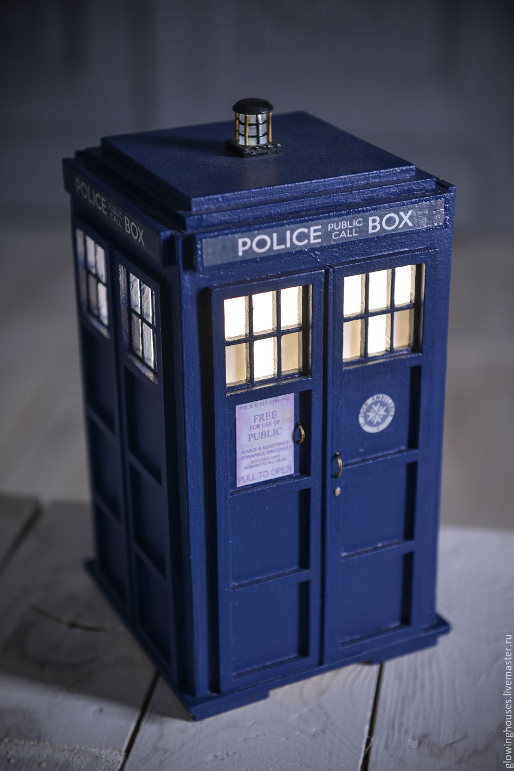 decoupage pva glue Livemaster online TARDIS lamp â€“ on shop with shipping