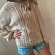 Джемпер вязаный женский хлопок/акрил. Джемперы. Mari knit style. Интернет-магазин Ярмарка Мастеров.  Фото №2
