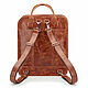 Order Leather backpack-bag 'Michael' (red antique). Russian leather Guild. Livemaster. . Backpacks Фото №3