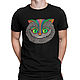 Cotton T-shirt ' Cheshire Cat', T-shirts and undershirts for men, Moscow,  Фото №1