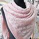 Handkerchief square pink ' Monogram luxury'. Shawls. Platkoffcom. My Livemaster. Фото №5