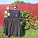 Graphite black boho style skirt. Linen cotton, Skirts, Tomsk,  Фото №1