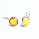 Silver plated earrings 'Polka dots' (yellow). Earrings. Linda (LKdesign). Online shopping on My Livemaster.  Фото №2