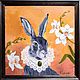 Картина в раме: Белые орхидеи для чёрного кролика. Картины. Картины Лары Керан. Ярмарка Мастеров.  Фото №6