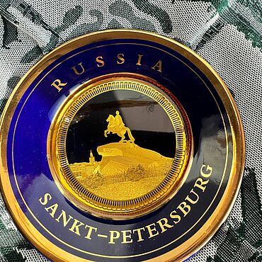 Винтаж ручной работы. Ярмарка Мастеров - ручная работа Винтаж: Памятная тарелка Санкт-Петербург.. Handmade.