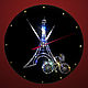 Настенные часы со стразами "Paris", Часы классические, Петергоф,  Фото №1