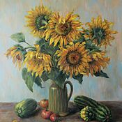Картины и панно handmade. Livemaster - original item Sunflowers. Oil painting. Handmade.