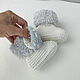 Newborn gift: Booties warm white boots. Gift for newborn. babyshop. My Livemaster. Фото №6