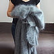 Down shawl plaid 'Lady', hand-knitted 180h180 cm, 137. Shawls. Shawl  handmade  goat fluff. My Livemaster. Фото №4