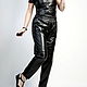 Women's leather trousers with elastic band. Pants. Lollypie - Modiste Cat. My Livemaster. Фото №5
