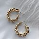 Chain link earrings, massive round earrings for gold jewelry. Earrings. alina-velvet. Online shopping on My Livemaster.  Фото №2