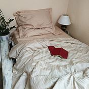 Bed linen made of satin Cream