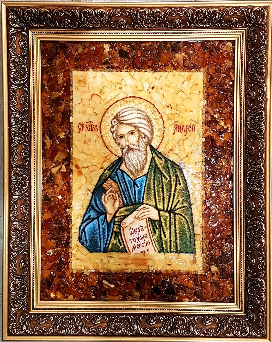 Икона из янтаря с элементами мозаики, 30х40см в интернет-магазине на ...