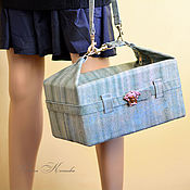 Сумки и аксессуары handmade. Livemaster - original item Bag women`s leather hard box with cosmetic bag. Handmade.