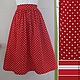 Юбка красная в горошек. Юбки. JIMISHOP. Чудо, а не вещи!. Интернет-магазин Ярмарка Мастеров.  Фото №2
