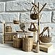 Doll Miniature Wicker Storage Baskets Set Dollhouse, Dishes for dolls, Moscow,  Фото №1