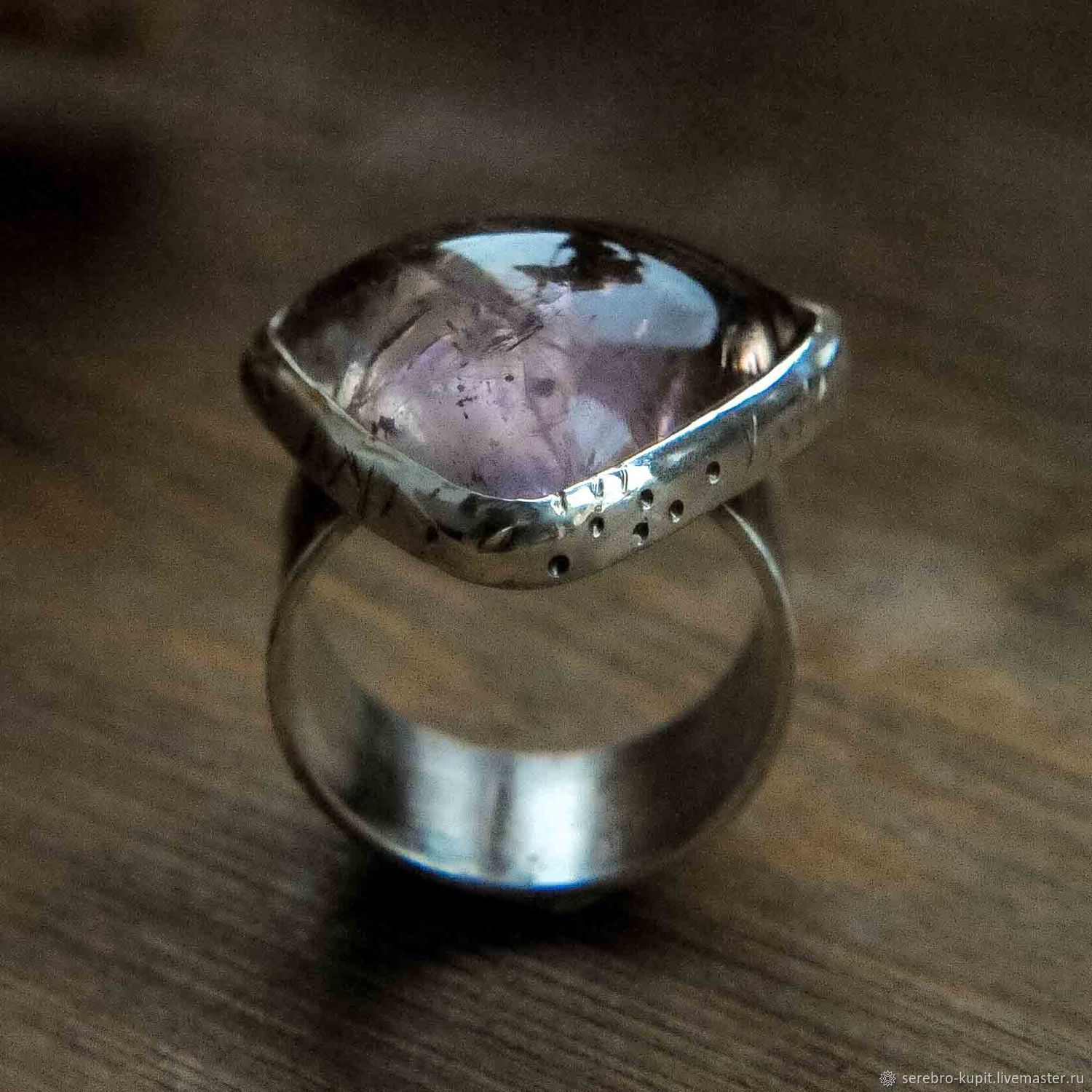 Аметрин кольцо серебро