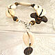 Order Leg bracelet made of cowry shells, tiger eye and coconut. AfricaForever. Livemaster. . Bead bracelet Фото №3