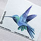Felt pattern for brooch Hummingbird Lilac, Embroidery kits, Solikamsk,  Фото №1
