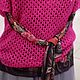 Жилет Сетка фуксия. Жилеты. KnitMaster. Ярмарка Мастеров.  Фото №4