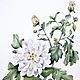 Painting Watercolor 'White chrysanthemums', Pictures, Kansk,  Фото №1