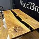 Столешница из слэба горного карагача и эпоксидной смолы 160х80. Столы. WoodBroker. Интернет-магазин Ярмарка Мастеров.  Фото №2