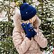 Knitted mittens of blue color. Mittens. Knitting_larka. Ярмарка Мастеров.  Фото №4