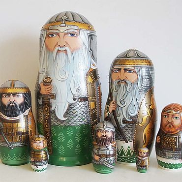 Русский стиль ручной работы. Ярмарка Мастеров - ручная работа Матрешка Русский Богатырь 6. Авторская ручная роспись.. Handmade.