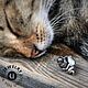 Double bead "Moon cats". Pendants. 4Unique. My Livemaster. Фото №6