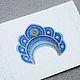 Felt Pattern for Kokoshnik Brooch Blue. Embroidery kits. agraf. My Livemaster. Фото №4