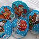 Набор вшитых ёлочных игрушек. Елочные игрушки. Натали Broderie a la main (Broderie-main). Интернет-магазин Ярмарка Мастеров.  Фото №2
