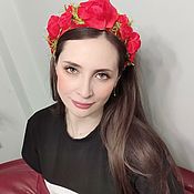 Русский стиль handmade. Livemaster - original item A wreath is a headdress FLOWERS. Handmade.