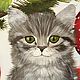  Праздничный котенок. Картины. Солнечные картины (Наталья Ботина). Интернет-магазин Ярмарка Мастеров.  Фото №2